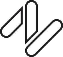 ilustração abstrata do logotipo de três linhas em estilo moderno e minimalista vetor