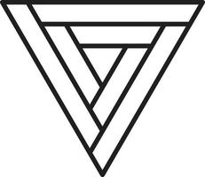 logotipo abstrato do triângulo em estilo moderno e minimalista vetor