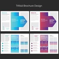 brochura corporativa com três dobras vetor