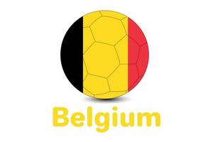 copa do mundo de futebol da fifa 2022 com bandeira da bélgica. copa do mundo de qatar 2022. ilustração da bandeira da bélgica. vetor