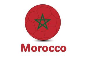 bandeira de Marrocos da copa do mundo de futebol da fifa. copa do mundo de qatar 2022. ilustração da bandeira de marrocos. vetor