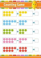 jogo de matemática com imagens para crianças jogo de educação de nível fácil  para atividades de planilha pré-escolar de crianças 2423026 Vetor no  Vecteezy