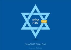 Shabbat Cartão Vector Shalom