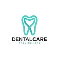 vetor de logotipo de clínica odontológica criativa. ícone de símbolo dental abstrato com estilo de design moderno