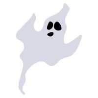 silhueta abstrata de rosto fantasma de halloween para design de celebração vetor