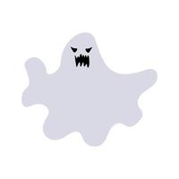 silhueta abstrata de rosto fantasma de halloween para design de celebração vetor