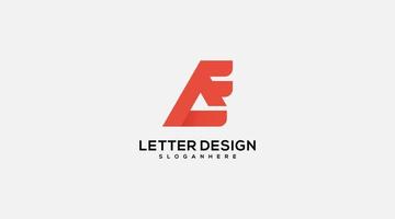 vetor de modelo de design de logotipo de letra af