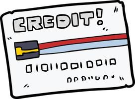 cartão de crédito bonito dos desenhos animados vetor