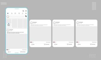 modelo de postagem de carrossel de mídia social vetor