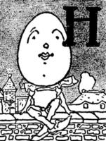 Humpty Dumpty, ilustração vintage vetor