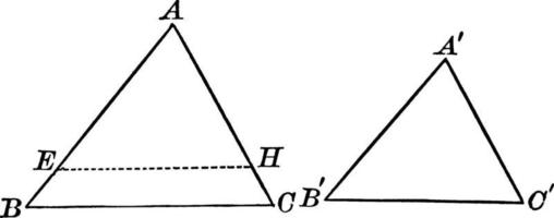 dois triângulos, ilustração vintage. vetor