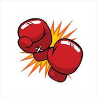 logotipo de boxe design de logotipo de esporte de mascote de boxe, luva de boxe, dia de boxe vetor