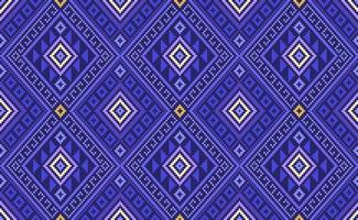 padrão étnico geométrico, fundo marroquino bordado vetorial, estilo asteca de linha de pixel vetor