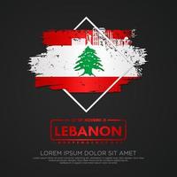 modelo de cartão de saudação do dia da independência do líbano vetor