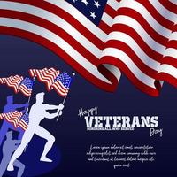 feliz dia dos veteranos americano que todos os que serviram vetor