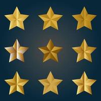 estrelas estrelas douradas peças de design que podem ser usadas em banners planilhas diferentes um horóscopo forte vetor