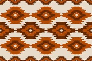 padrão sem emenda de ikat étnico em tribal. estilo americano, mexicano. impressão de ornamento geométrico asteca. vetor