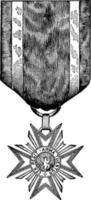 distintivo da legião leal ou ordem militar da legião leal dos estados unidos mollus, ilustração vintage. vetor