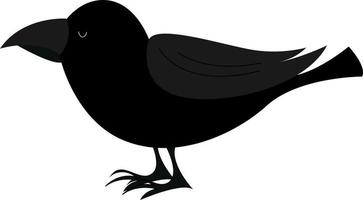 pé de corvo preto, ilustração, vetor em fundo branco.