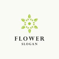 ilustração em vetor modelo de design de ícone de logotipo de flor