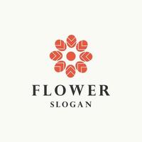 ilustração em vetor modelo de design de ícone de logotipo de flor