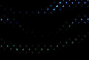 capa de vetor azul e verde escuro com símbolos de aposta.