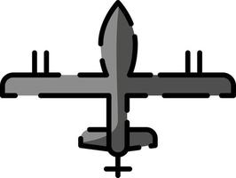 drone militar, ilustração, vetor em um fundo branco.