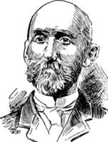 capitão alfred thayer mahan, ilustração vintage vetor