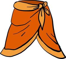 saia de mulher laranja, ilustração, vetor em fundo branco