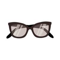 óculos femininos em um fundo branco, óculos de aro marrom, acessórios femininos e masculinos. óptica, lente, vintage, tendência. ilustração vetorial. vetor