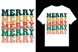 vetor de design de t-shirt tipográfica de natal. Feliz Natal