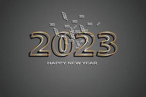 feliz ano novo 2023 fundo vetor