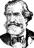 giuseppe verdi, ilustração vintage vetor