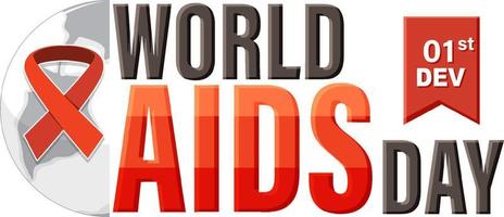 design de cartaz do dia mundial da aids vetor