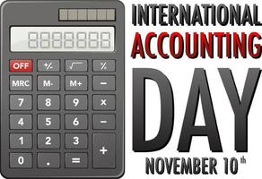 design de cartaz do dia internacional da contabilidade vetor