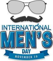 design de cartaz do dia internacional dos homens vetor