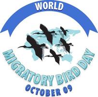design de banner do dia mundial das aves migratórias vetor