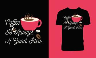 design de camiseta de vetor de café criativo