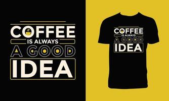 design de camiseta de vetor de café criativo