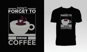 design criativo de camiseta de café vetor