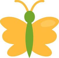 borboleta de primavera amarela, ilustração, vetor em um fundo branco.