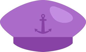 chapéu de mar roxo, ilustração, vetor em um fundo branco.