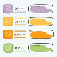 modelo colorido desenhado à mão infográfico vetor