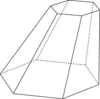 uma pirâmide em forma distorcida, ilustração vintage. vetor