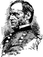 william t. sherman, ilustração vintage vetor