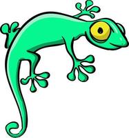 lagarto verde, ilustração, vetor em fundo branco.