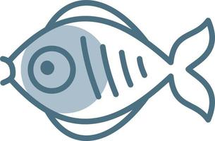 peixe azul com a boca aberta, ilustração, vetor em um fundo branco.