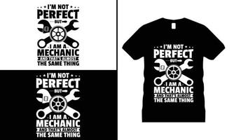 Vetor de design de camiseta de engenheiro mecânico. use para t-shirt, canecas, adesivos, etc.