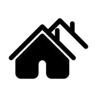 ícone de linha de vetor em casa. símbolo de ilustração vetorial casa. casas vector conjunto de ícones da web. adesivos de papel. versão raster, arquivo vetorial também disponível na galeria