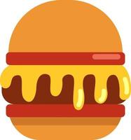 delicioso hambúrguer, ilustração, vetor em fundo branco.